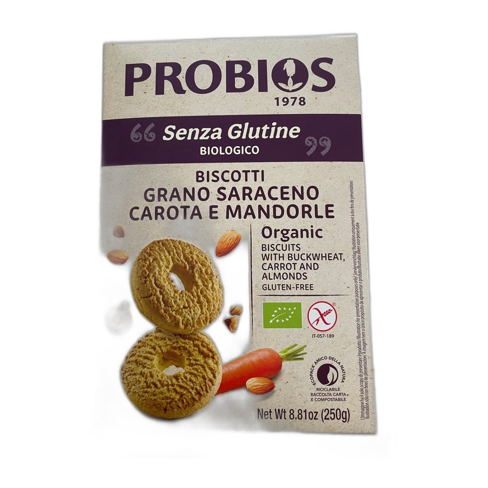Biscotti Grano Saraceno Carota e Mandorle Bio