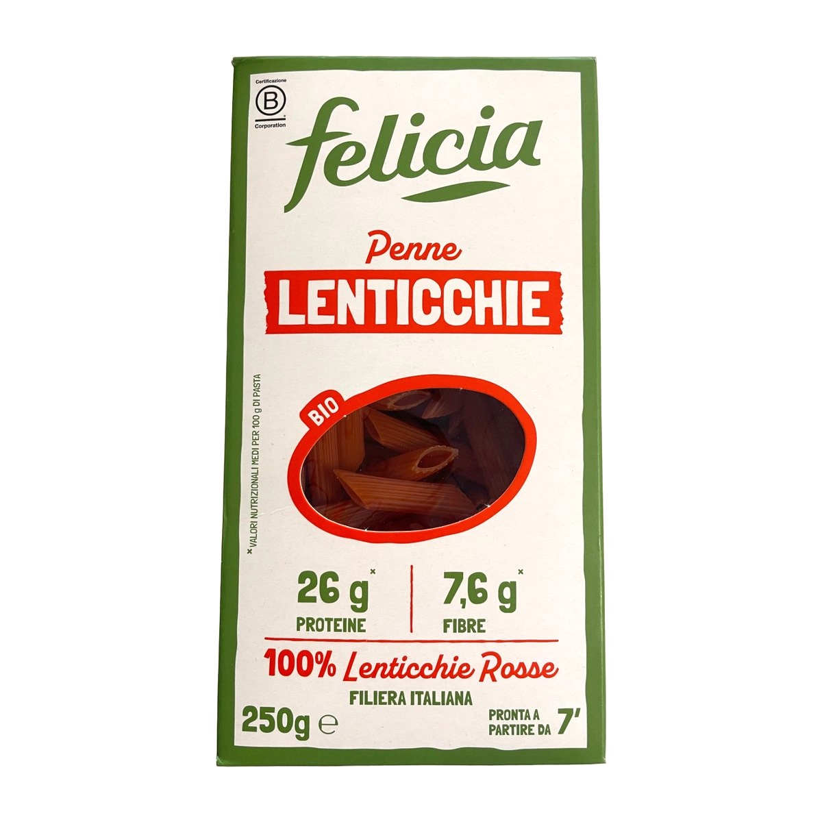 Penne Lenticchie Rosse Bio
