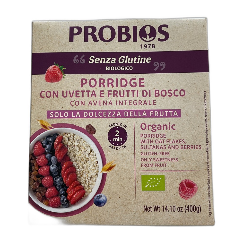 Porridge con Uvetta e Frutti di Bosco Bio