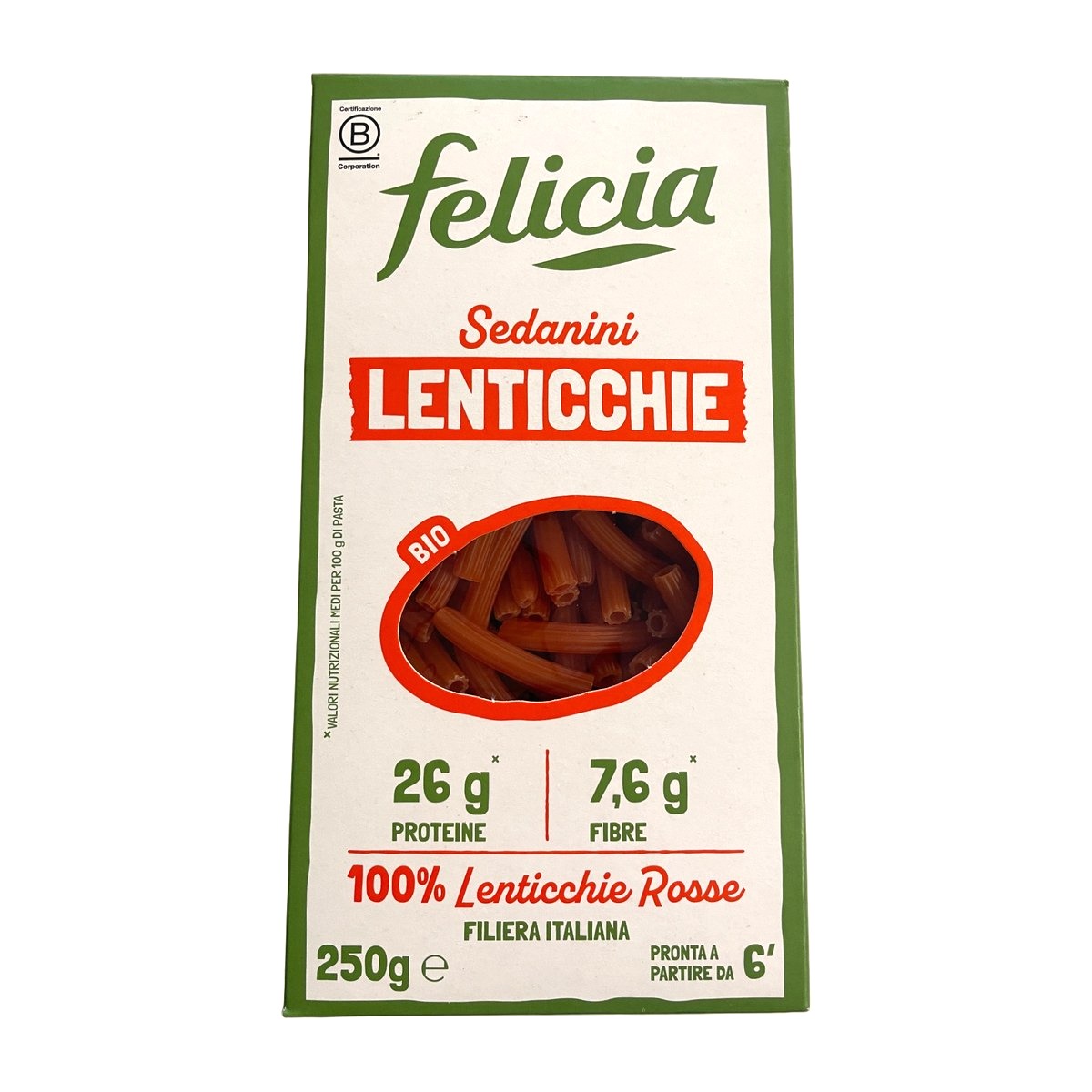 Sedanini Lenticchie Rosse Bio